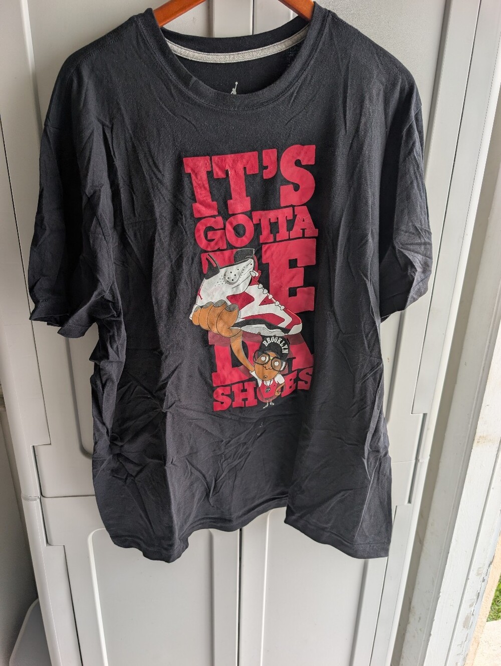 Nike Black Graphic Tee T-shirt with Red 'It's Gotta Be The Shoes' With Spike Lee